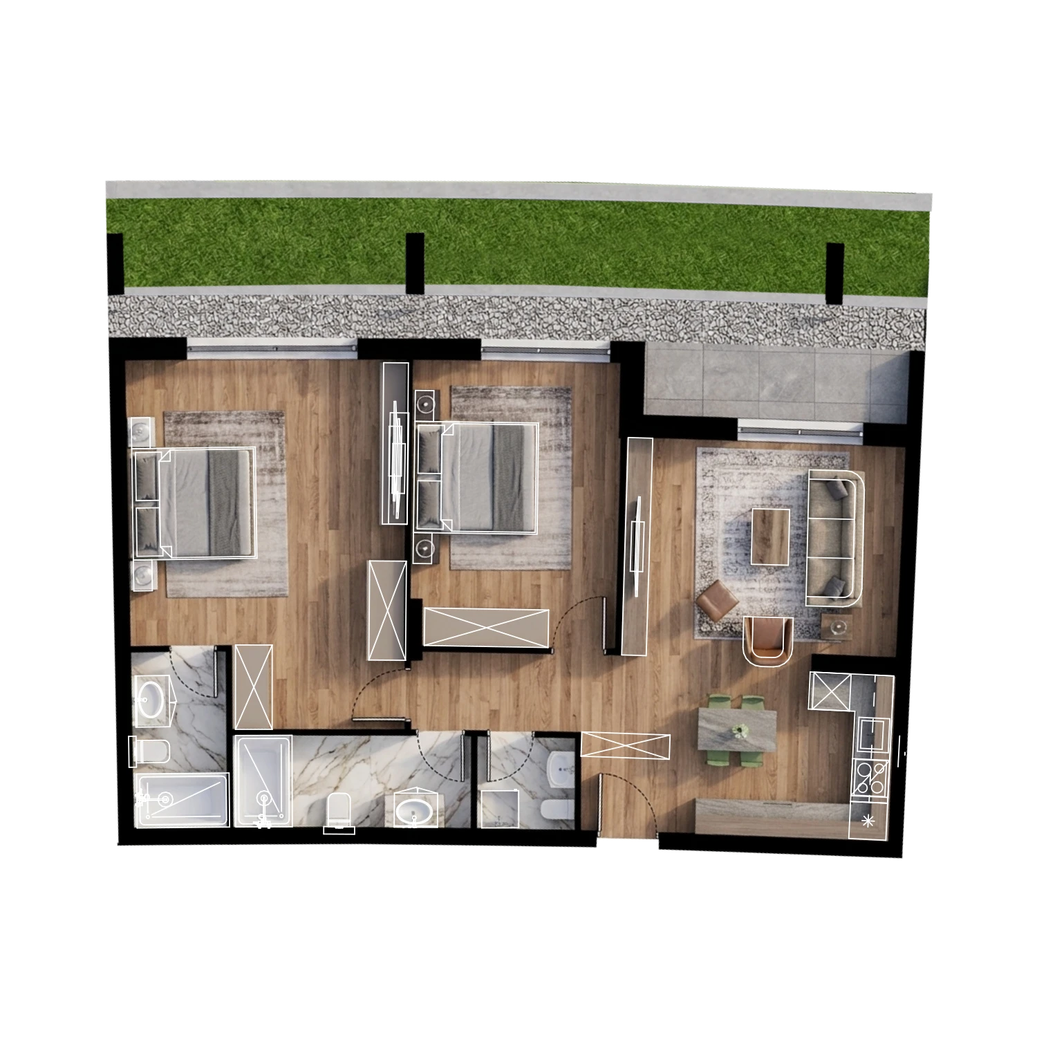 H1B-F3-U4 base plan